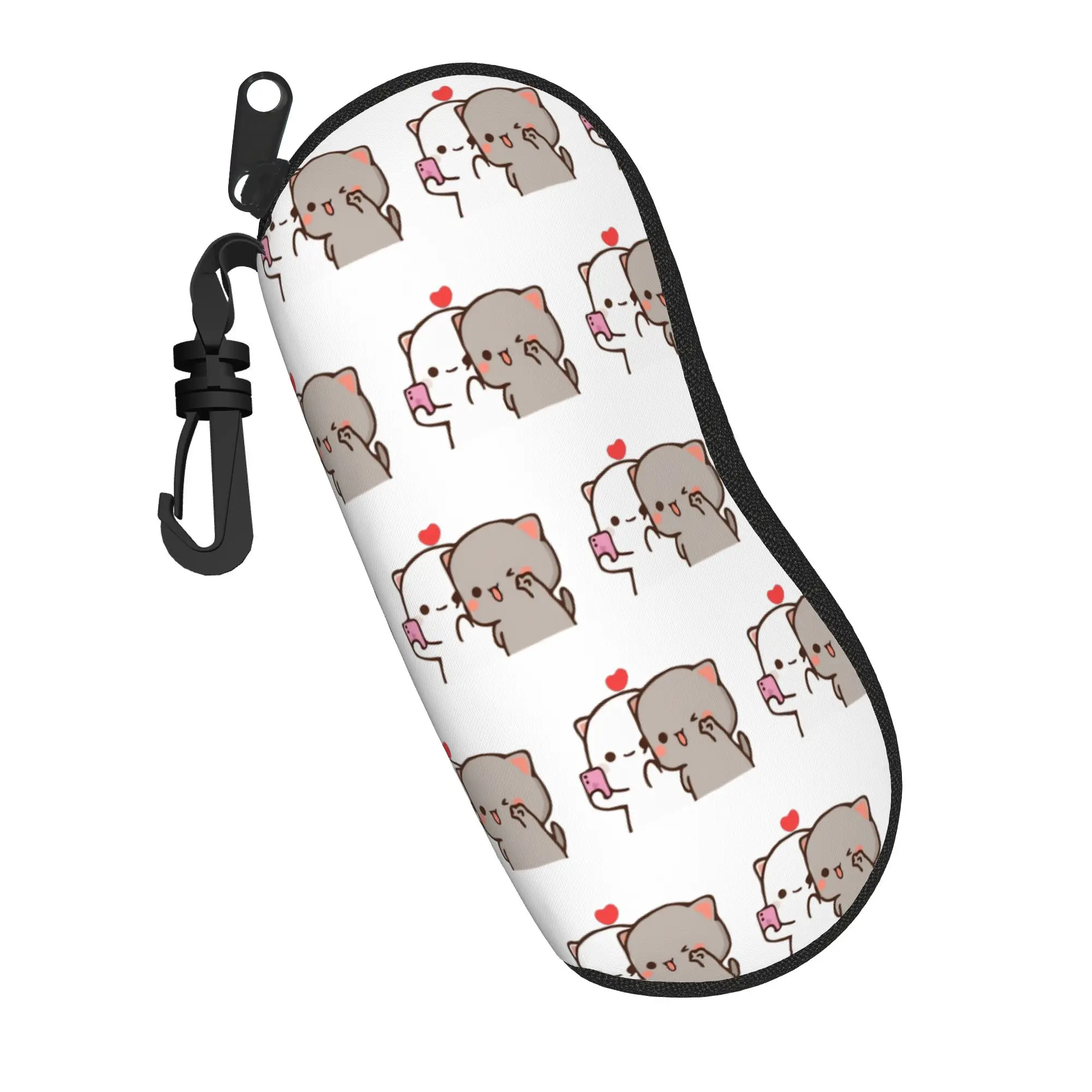 Peach And Goma Friend Glasses Case Men Women Protective Accessories Mochi Cat Reading Protector Ultra Eyeglasses Box
