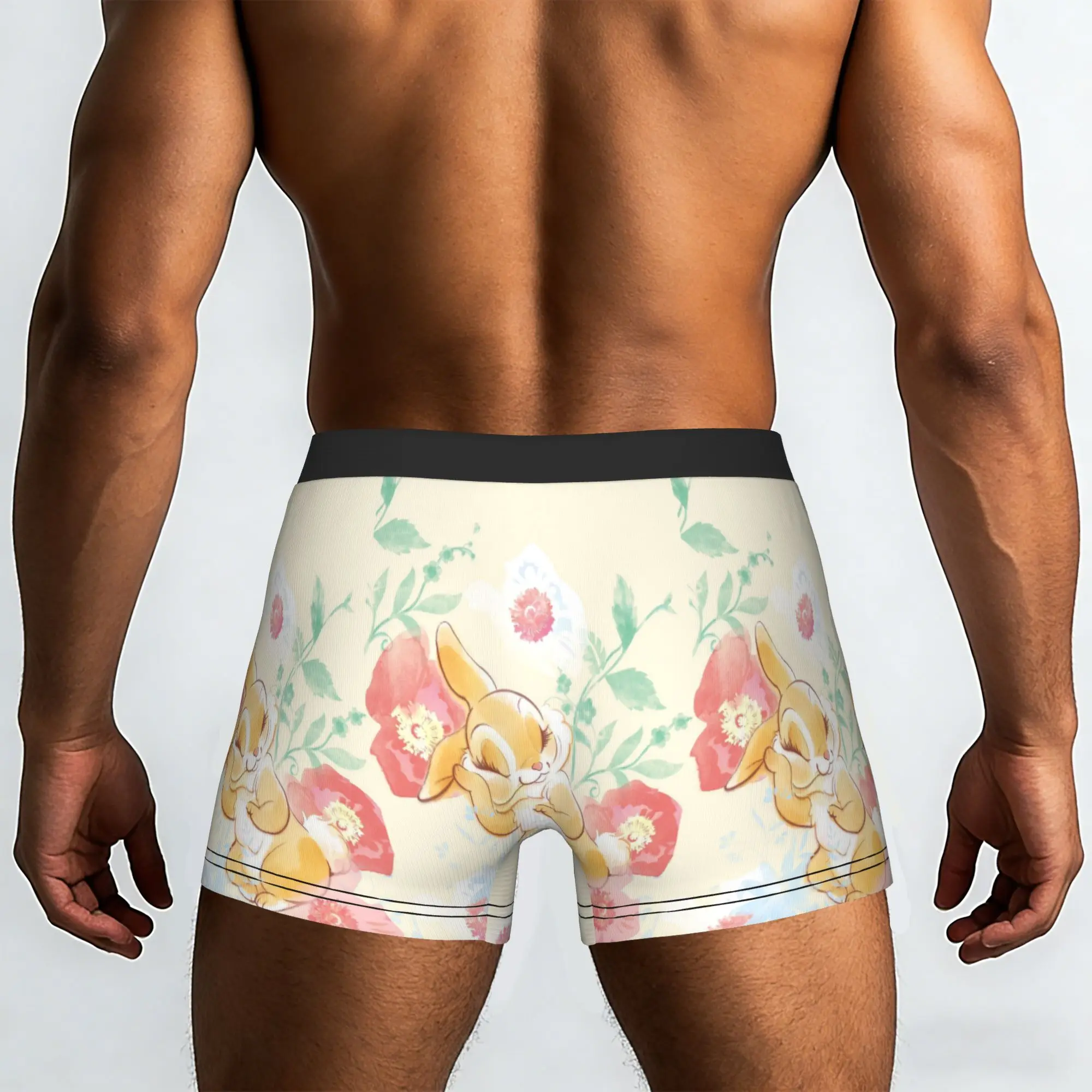 Custom B-Bambies Anime Boxers Shorts Men's Bambi Cartoon Briefs Underwear Funny Underpants