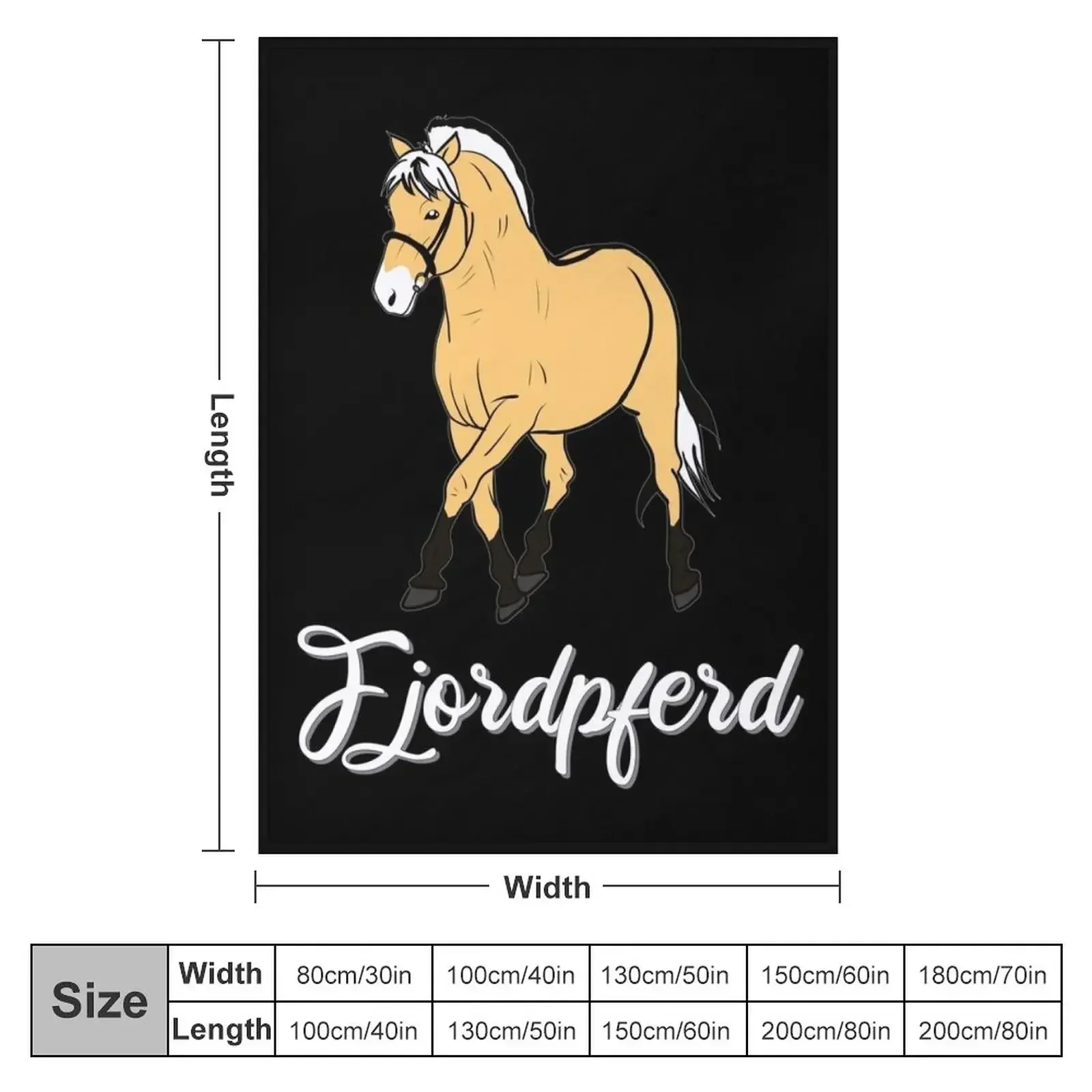 New Norwegian fjord horse, fjordi, fjord, pony Throw Blanket Large Heavy Picnic Blankets