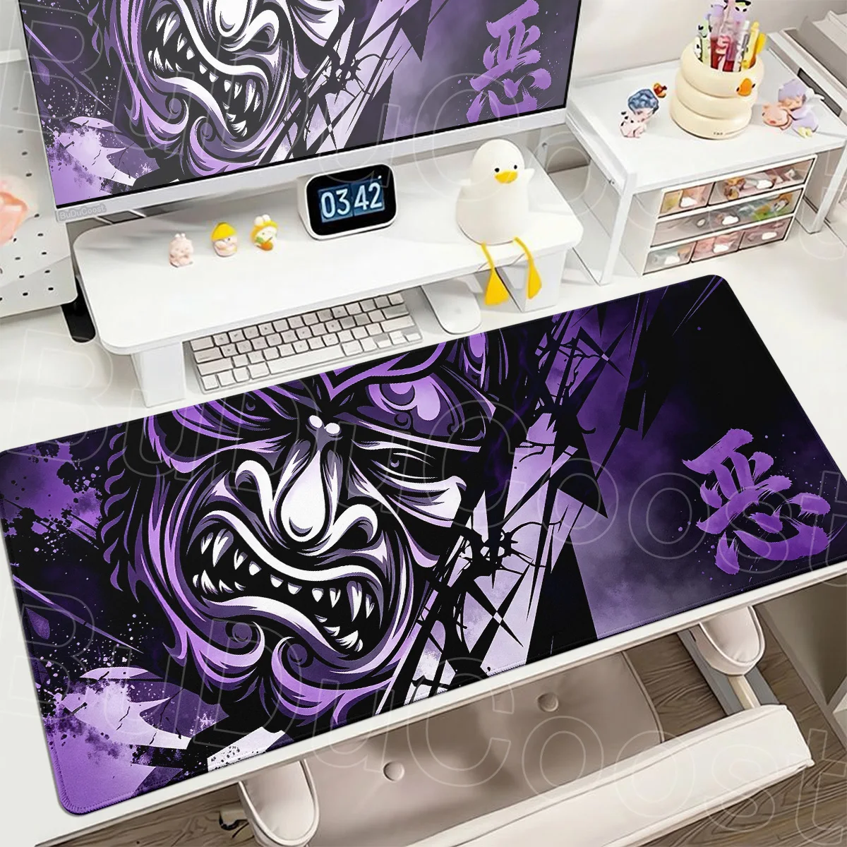 Mousepad Cool Samurai Pattern Gamer Mouse Pad Chinese Characters 