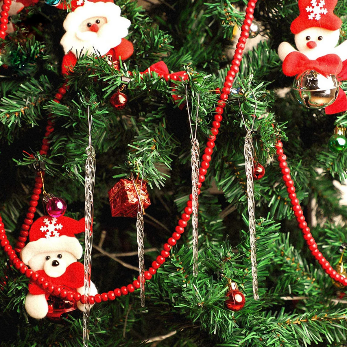 

4Pcs Christmas Tree Glass Pendant Xmas Party Hanging Supplies Glass Christmas Party Hanging Ornament