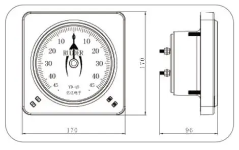 Indicador de ángulo de timón, FD-6C, conjunto completo, señal digital NEMA 0183