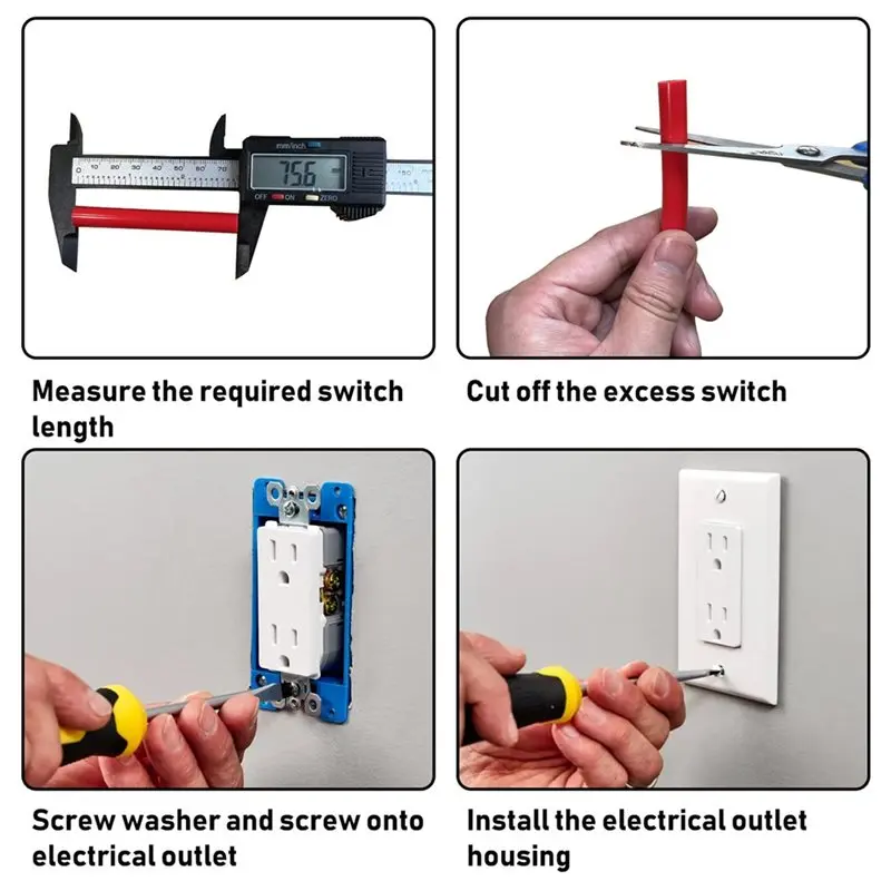 A34R& Receptacle Extender Kit For Electrical Outlet Box 60 Pack Includes 30 Round Pieces
