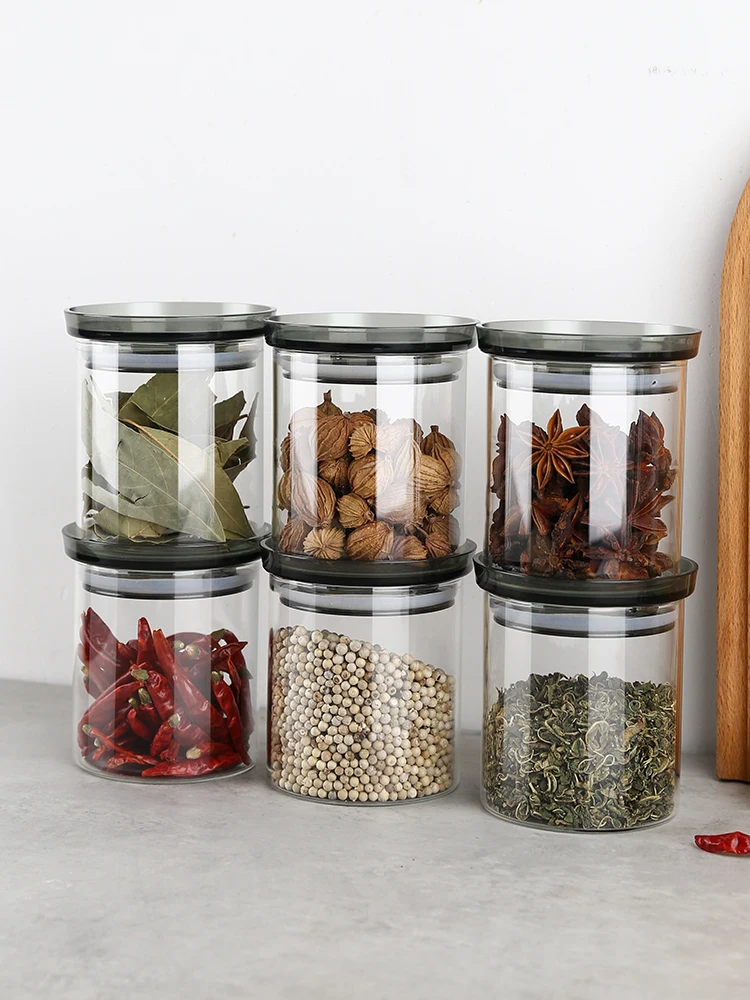 European Moisture-proof Kitchen Spice Storage Box Glass Seasoning Jar Food Spice Bottle Coffee Tea Jar Kitchen Food Storage New