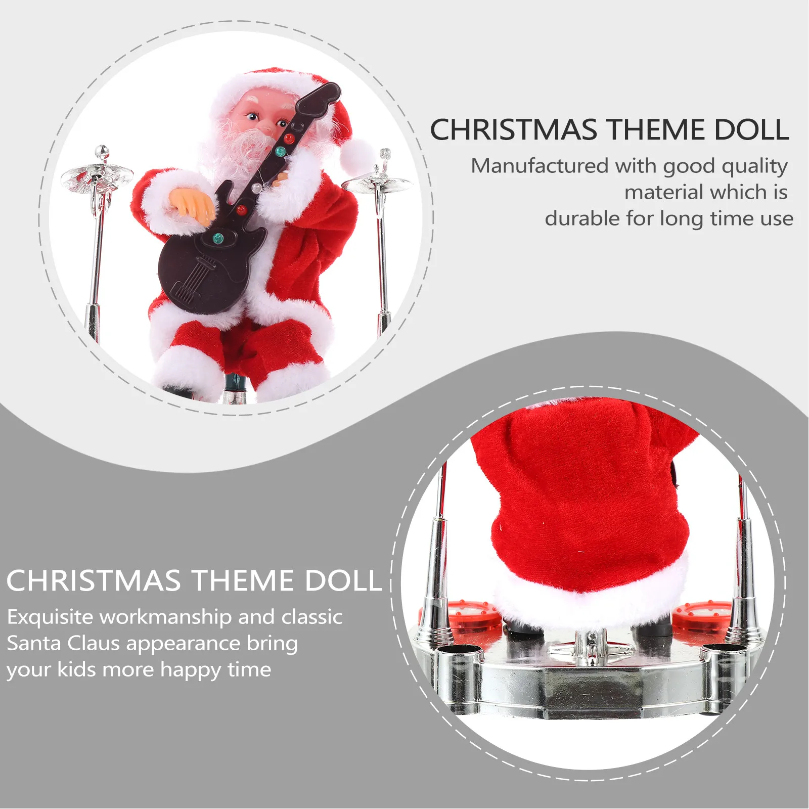 

1Pcs Electric Santa Claus Figure Premium Plastic Christmas Decorative Figure for Kids Festive Home Party Decoration Creative