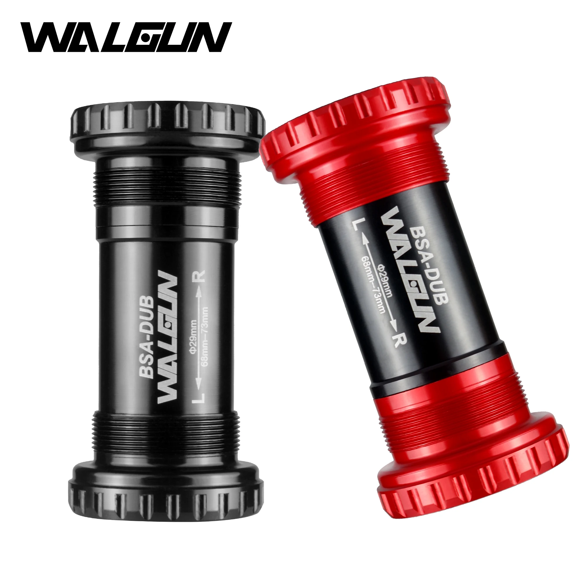 

WALGUN Threaded BSA 29mm Ceramic bike Bottom Brackets Road MTB Mountain Bike BSA DUB BB for Sram X01 Eagle Red Bicycle Crankset