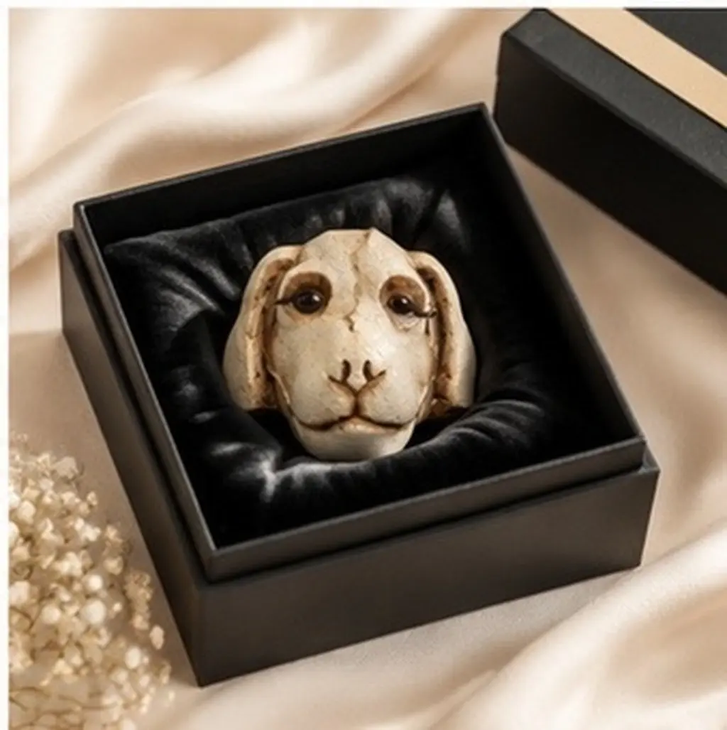 20pcs Mini Dog Skull Resin Sculptures for Garden, Yard, Patio, Flowerpot – Outdoor Indoor Lawn Ornaments