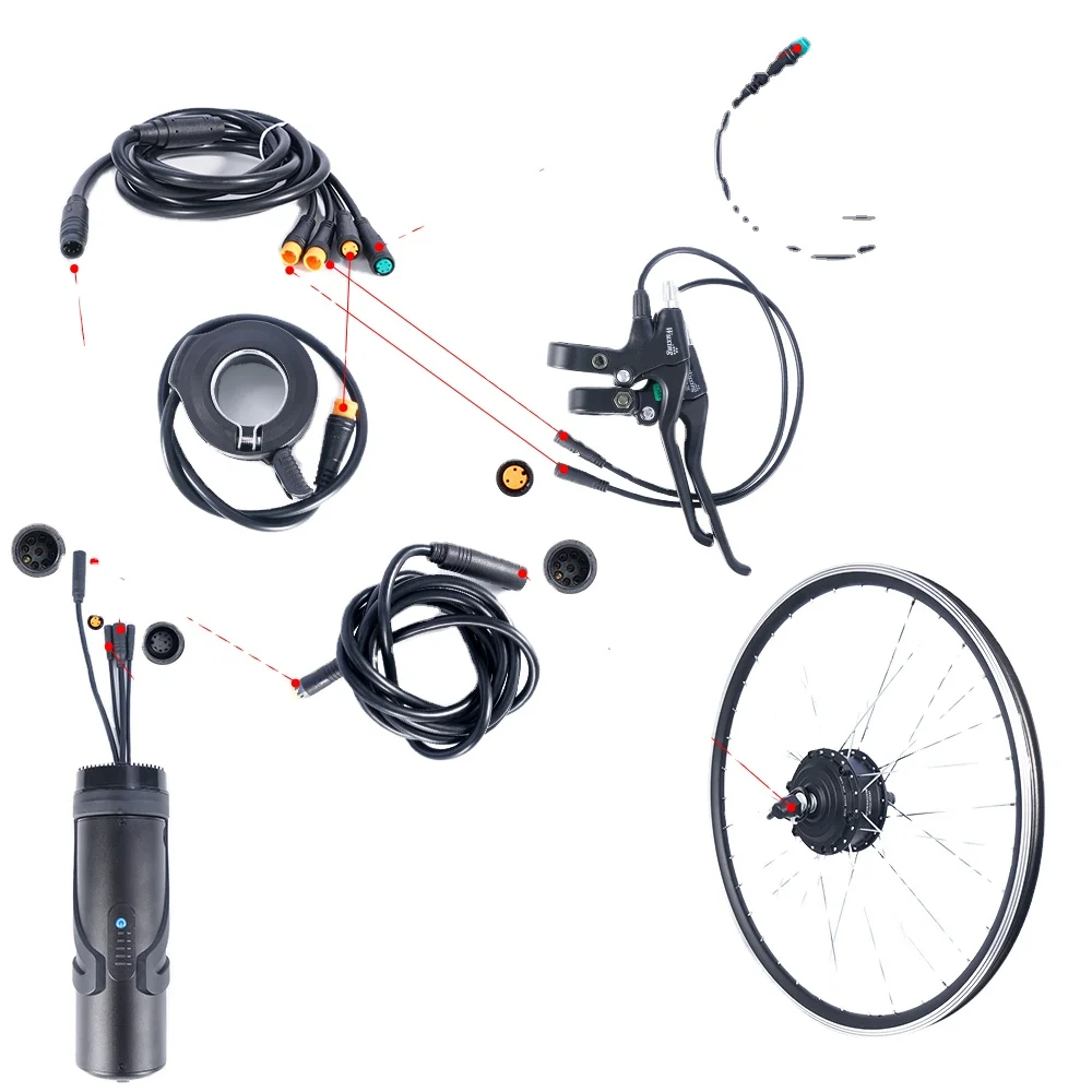 

STLFElectric Bicycle Conversion Kit Rear Hub Motor 26 Inch 36V 350W E Bike Kit With 5.2Ah 5.8Ah 7Ah 7.8Ah 8.7Ah 10.5Ah Battery