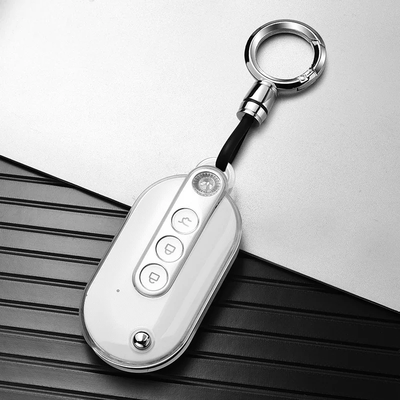 TPU Car Key Case Shell Soft Remote Cover Protector for SGMW Wuling BINGO Airev Baojun Kiwi EV Hongguang MINI EV Air EV 2023 2022 #3