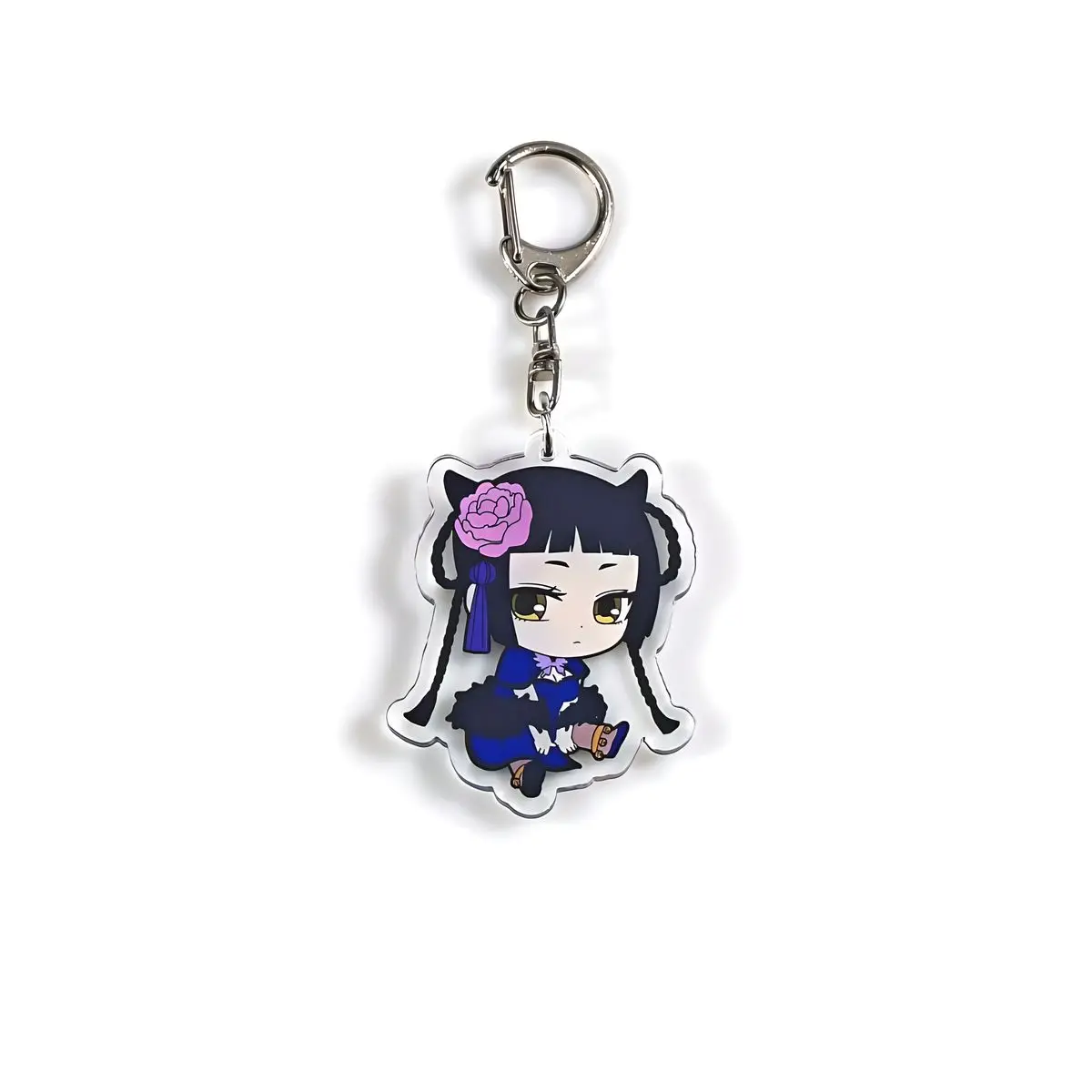 Black Butler Acrylic Cartoon Anime Pendant Keychains Holder Car Key Chain Key Ring Phone Bag Hanging Gifts Accessories