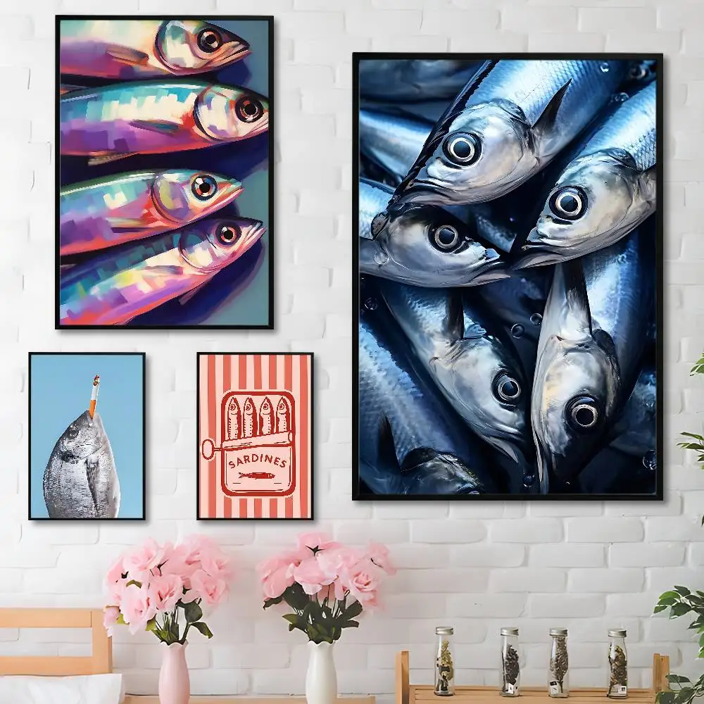 

S-Sardines Art Anime Wall Art Canvas Painting Poster For Living Room Home Decor Decoration Picture