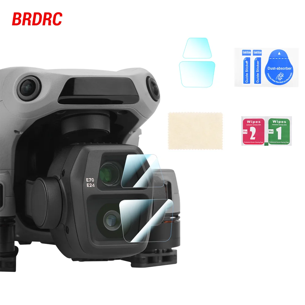 BRDRC 9H HD Tempered Glass For DJI Air 3S Gimbal Lens Protector Anti-scrach Dustproof Special Protective Film Drone Accessories