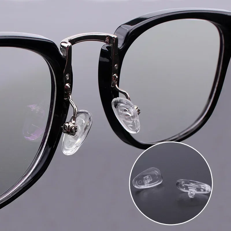 100 sztuk przezroczysty owalny uchwyt na nos do okularów DIY silikonowa komora powietrzna noski okulary okulary przeciwsłoneczne antypoślizgowe akcesoria do okularów — zdjęcie 4