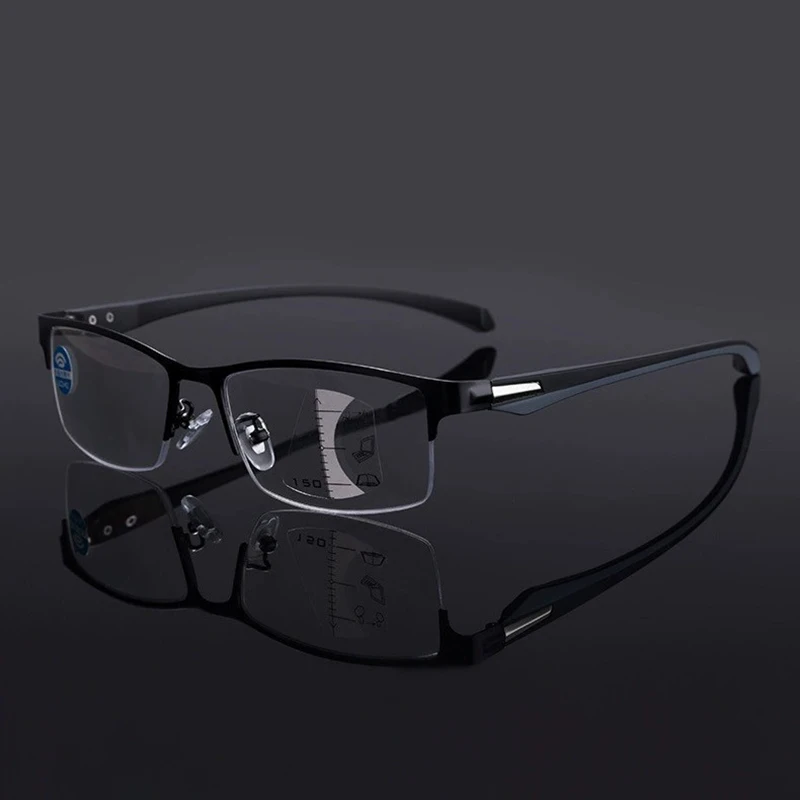 

Smart color-changing zoom reading glasses, looking far and near blue light glasses for elderly people