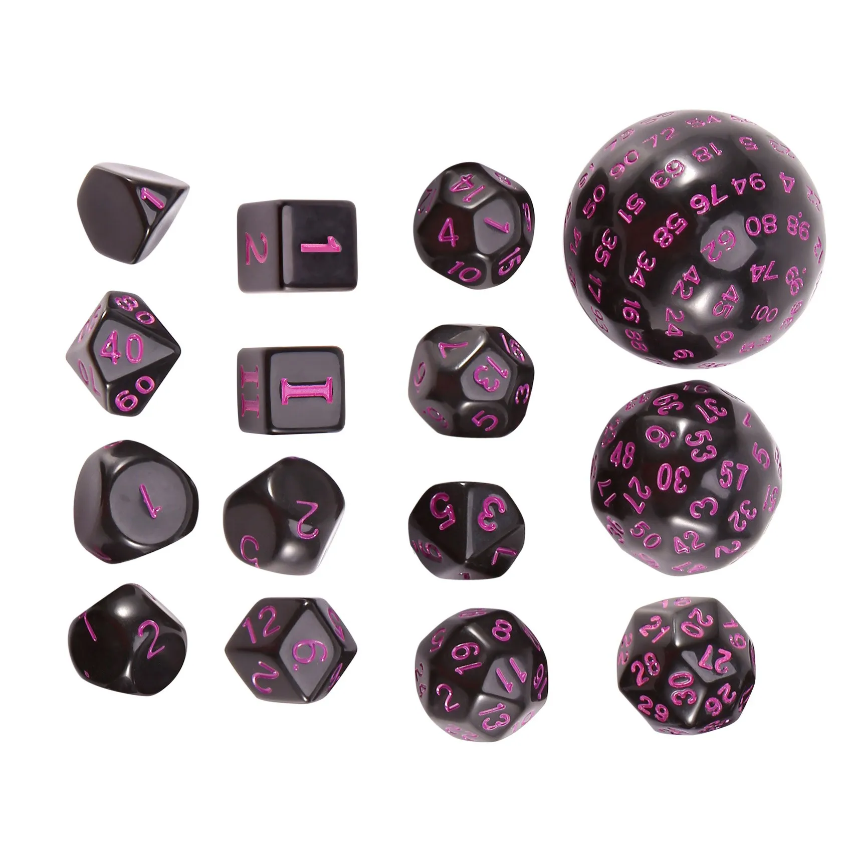 

【Supernew】Полный набор многогранных кубиков для DND, 15 штук, D3-D100, сферический набор кубиков для ролевых игр, принадлежности для настольных игр