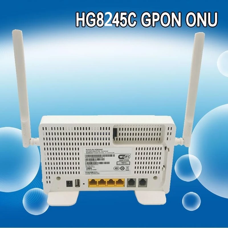 100% Original new XPON ONU EPON HG8245C ONT termianl with 4FE+voice+wifi English software compatible  HW HIOSO V SOL OLT