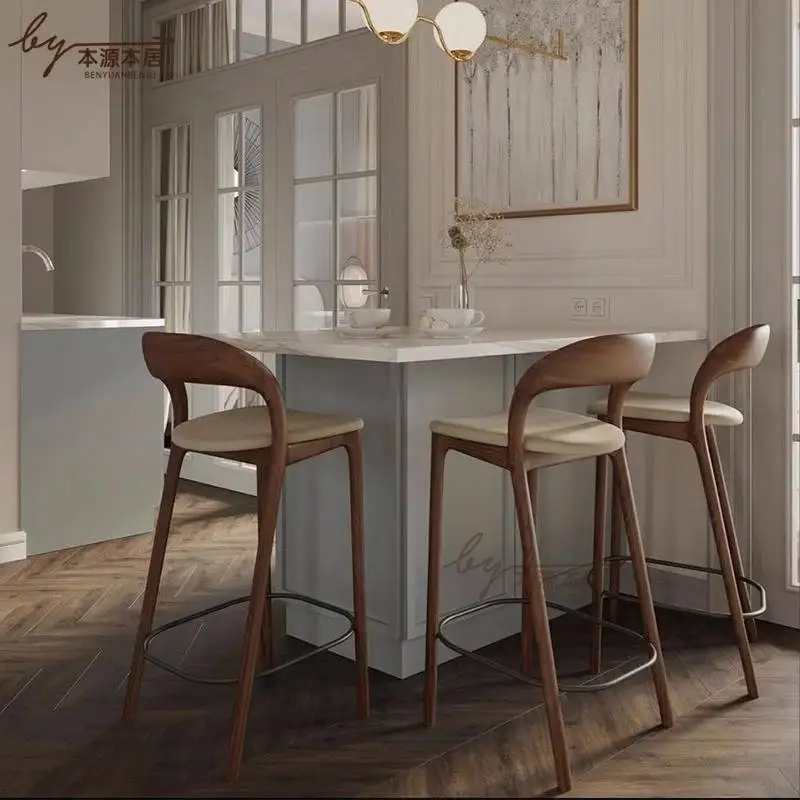 Peça decorativa design cadeira de bar suporte traseiro café da manhã balcão fezes cadeira de bar jantar ergonômico sgabello cucina móveis