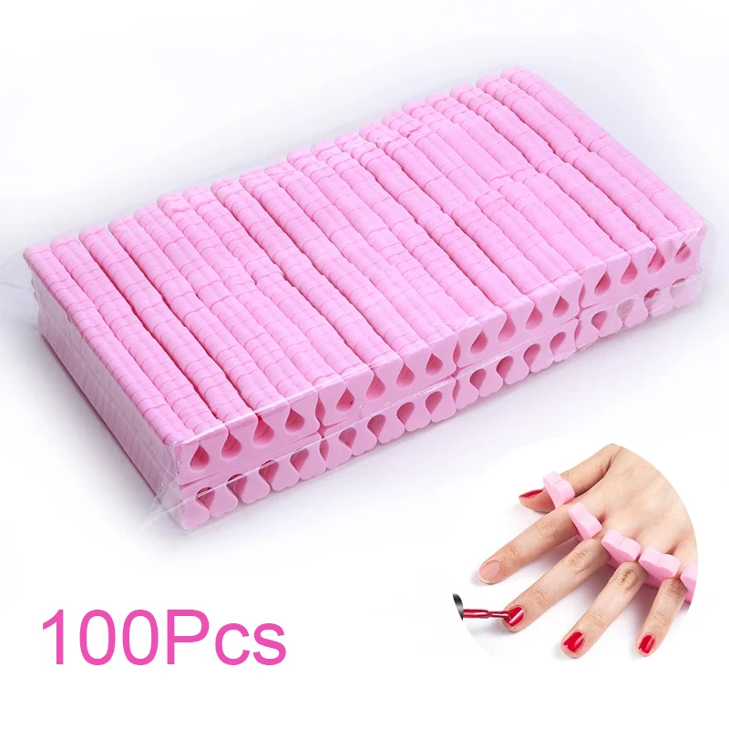 

50/100Pcs Soft Nail Art Toe Separators Fingers Foots Sponge UV Gel Polish Nail Kits Beauty Tools Manicure Pedicure Pack