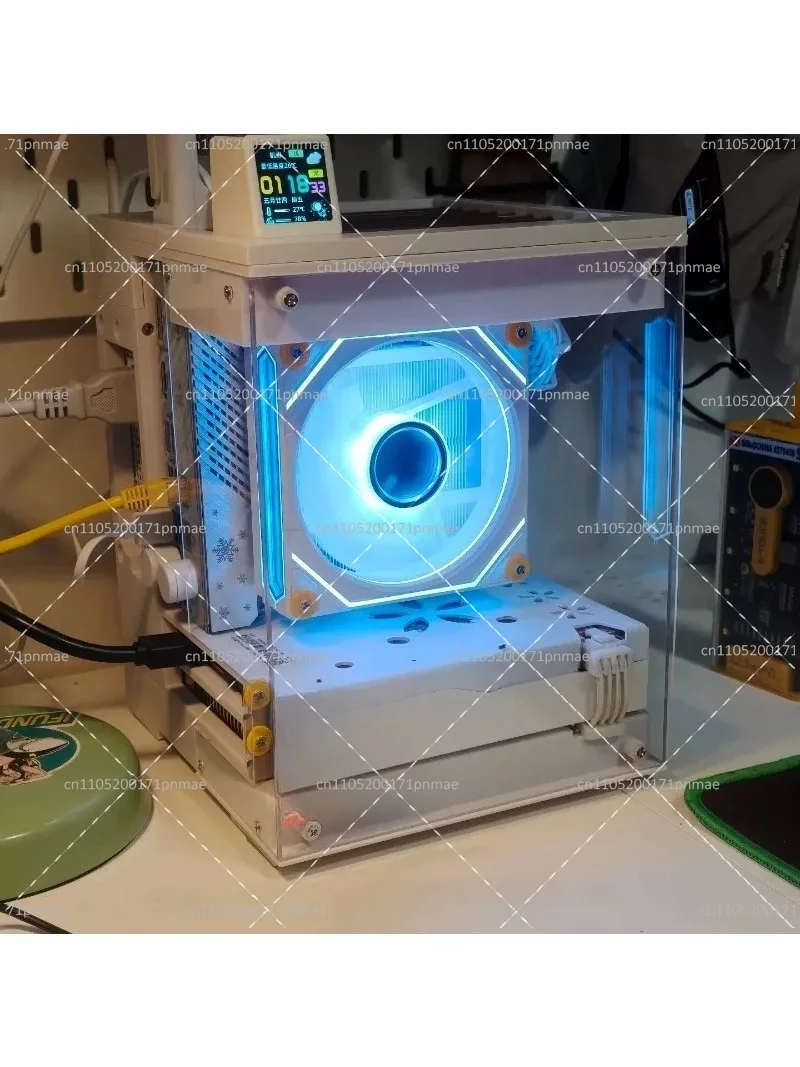 

Desktop 3D Printed ITX Small Computer Case for Sea View Room, Supports ITX Motherboard & SFX Power Supply