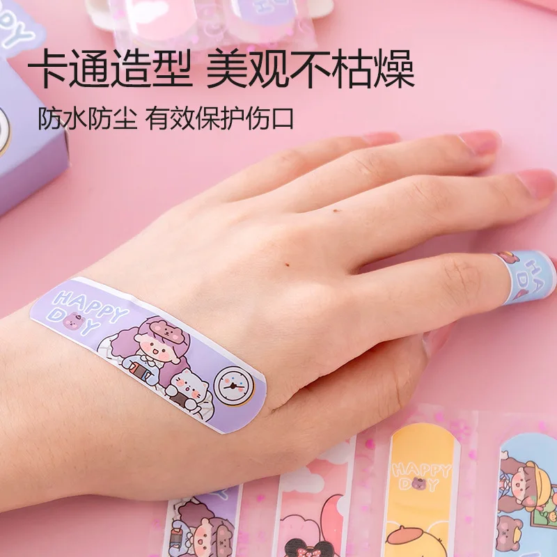 20pcs/box Skin Patches Curita Breathable Cartoon Band Aid Kawaii  Strips Wound Plaster First Aid Kits Adhesive Bandages