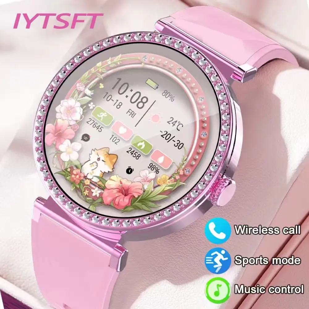 

IYTSFY Smartwatch Luxury Fashion Female Physiological Reminder Bluetooth Music Women's Fashion Smart Watch Holiday Gift