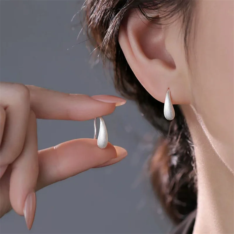925 Silver Plated Water Drop Stud Earrings for Women Party Jewelry Gift   eh247