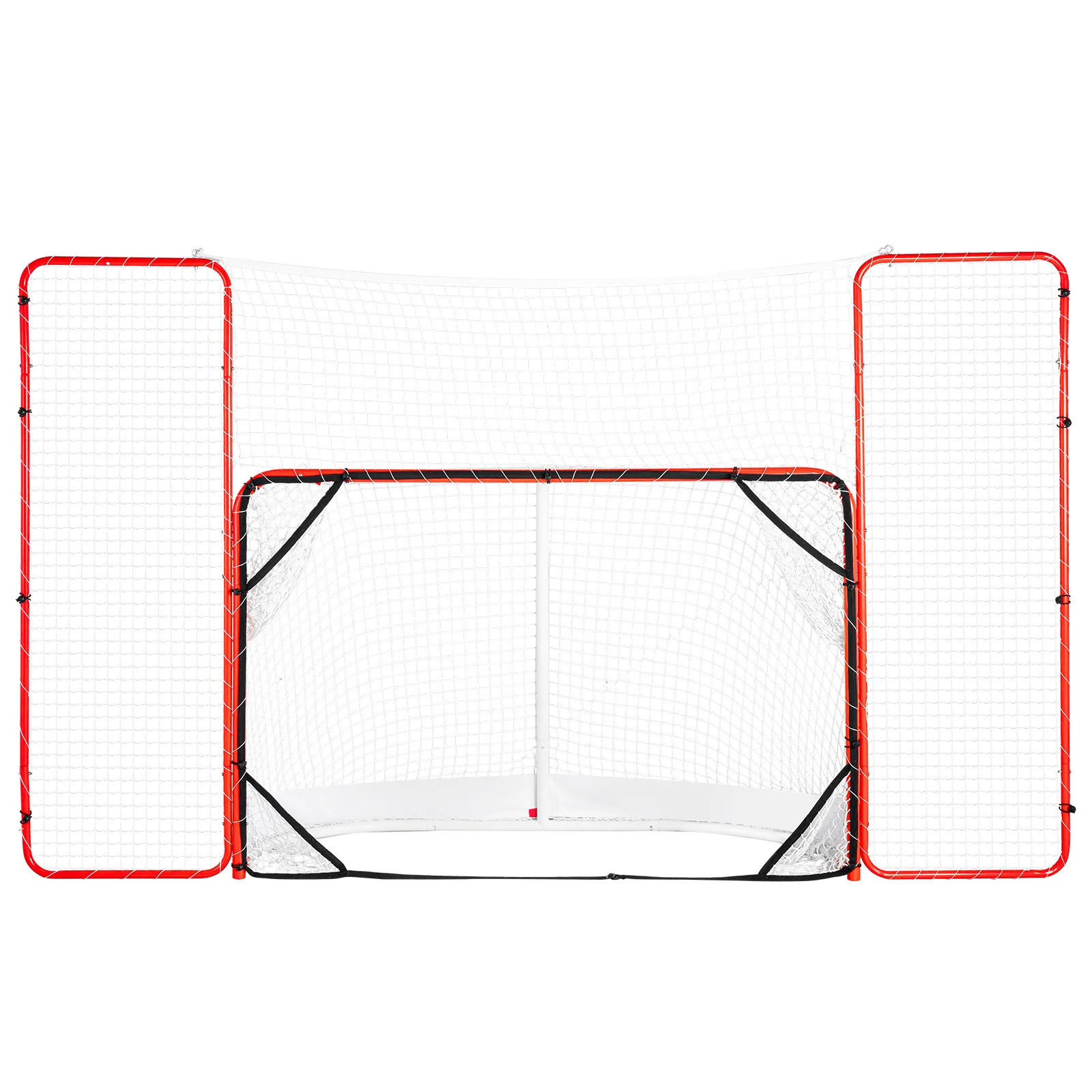 SucceBuy Hockey Goal with Backstop Targets Street Steel Hockey Net 72" Pro Portable Indoor Outdoor Hockey Goal with Net"