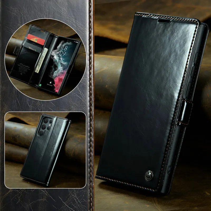 CaseMe Wallet Case For Samsung Galaxy Note 10 plus 20 Stand Leather Flip Cover Ultra-thin Luxury Phone Credit Card Cover Case