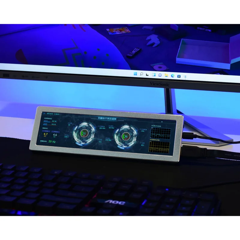 Kit de pantalla de Monitor lateral IPS para RPI Raspberry Pi 3B Plus 4 4B Jetson Nano, altavoz HiFi, 8,8 pulgadas, 480x1920, 2GB, B01