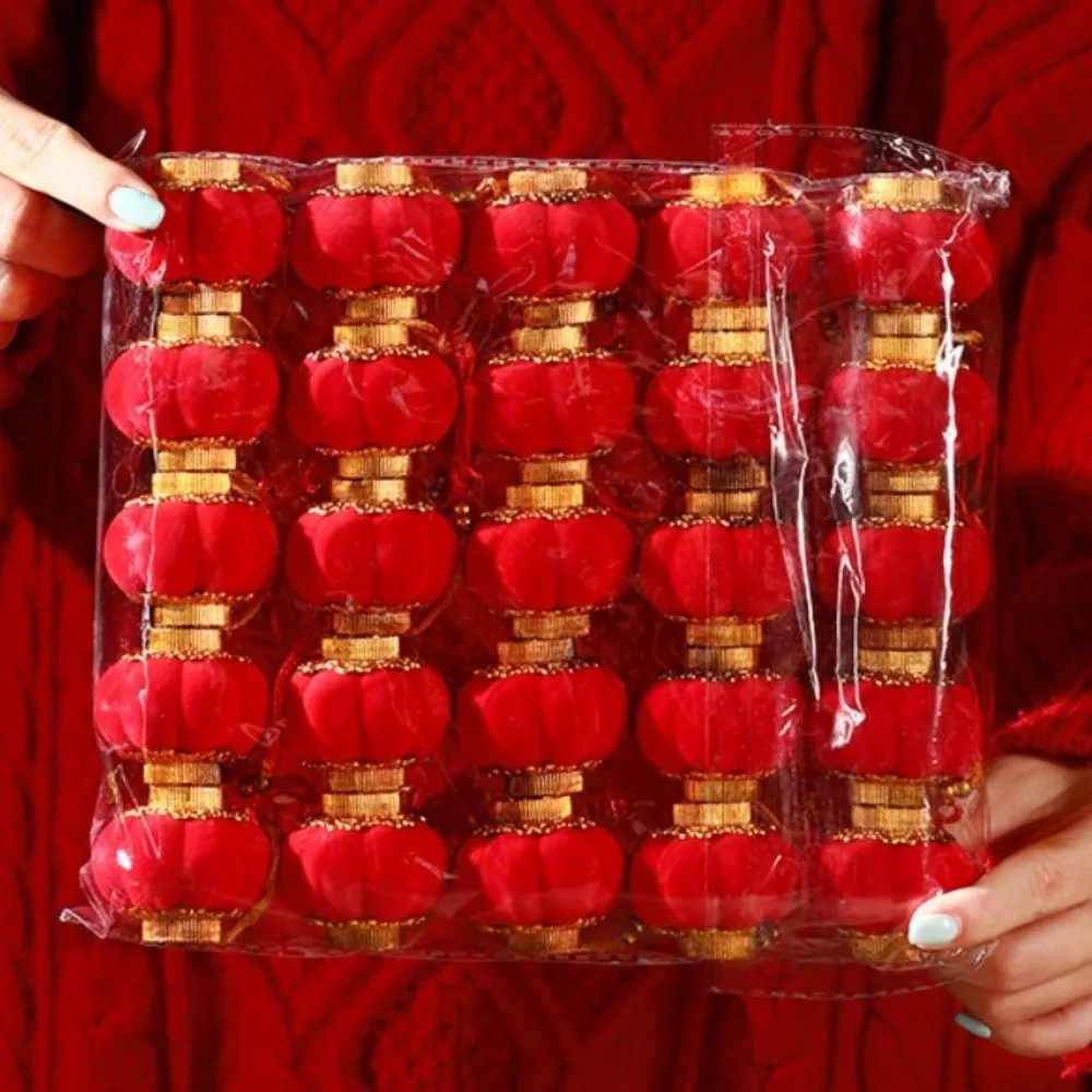 

Waterproof Lantern Red Color Material Hanging Decoration Small Size Pendant Style Bonsai Pendant Decoration Outdoor Decoration