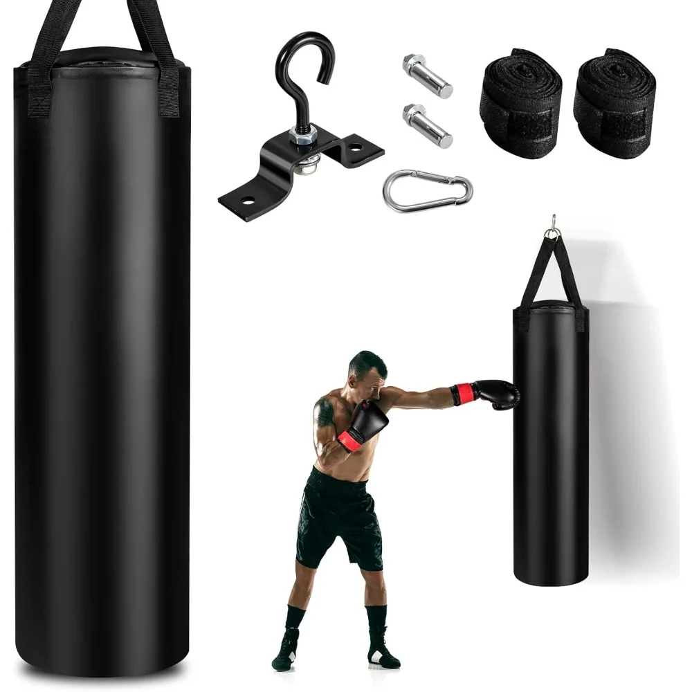 Sanding bag for adults, hanging boxing bag set with boxing gloves for home gym workouts, taekwondo, Muay Thai, taekwondo, karate