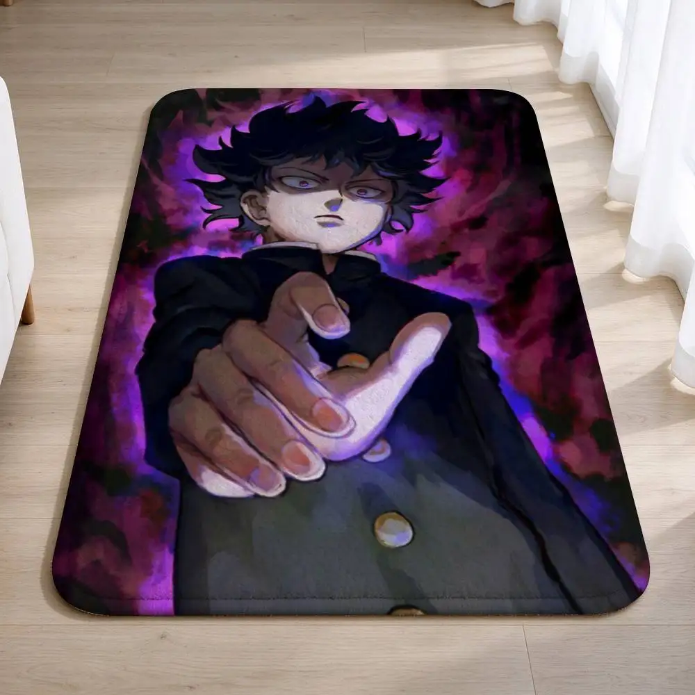 MP100 Anime S-Shigeo Kageyama Home Decor Short Plush Floor Mat, Non-Slip & Easy to Clean for Multi Doorways