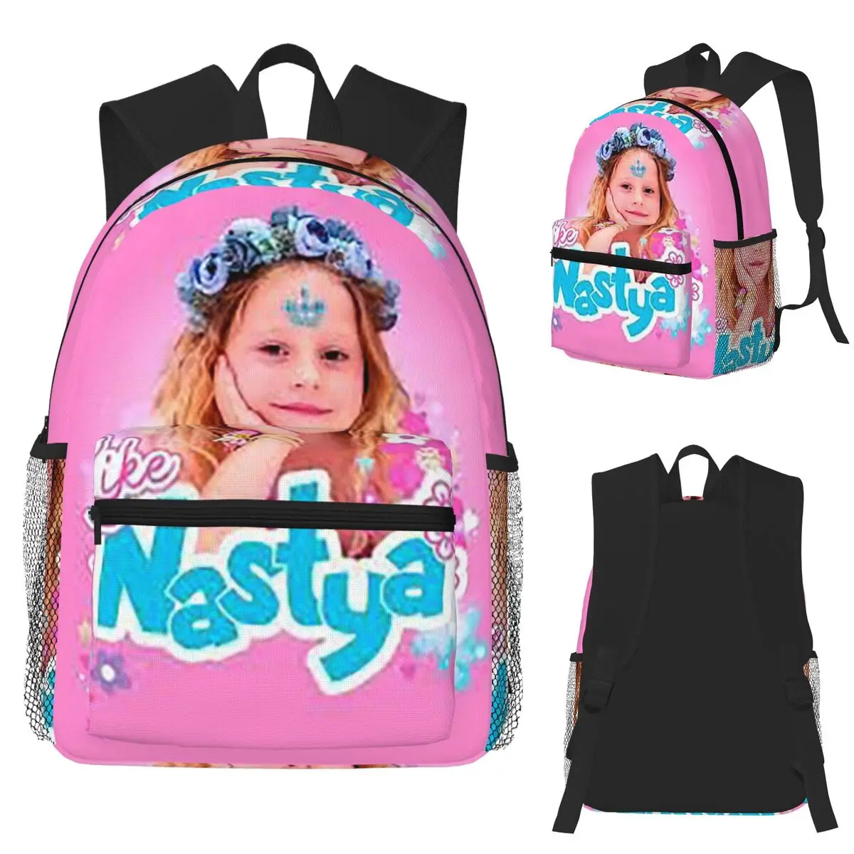 

Студенческий рюкзак с рисунком как Настя, школьная сумка, походный дорожный рюкзак для мальчиков и девочек, модная сумка для книг, сумки на плечо