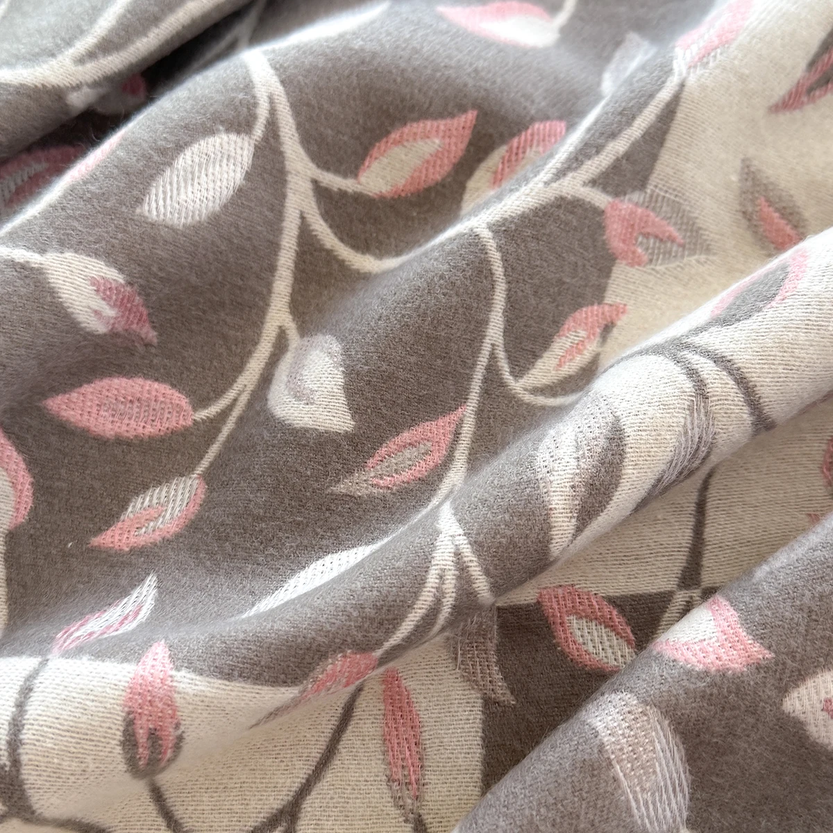 Brand Fashion Damen-Winterschal aus Kaschmir – Vintage-Ölgemälde mit Blattmuster, Quasten-Pashmina, dicker Wickel- und Echarpe-Poncho – Detail 19