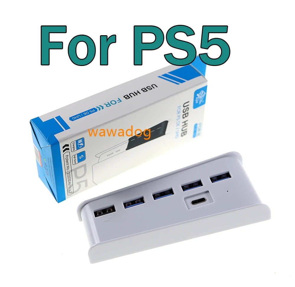 

5 шт. для PS5 5 в 1 USB-разветвитель-расширитель-концентратор для PS5 USB-концентратор USB3.0 Разветвитель-расширитель Высокоскоростной многопортовый адаптер