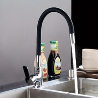 360° Swivel Silicone Kitchen Faucet, High Pressure Hot/Cold Water Mixer Tap, Anti-Leak Stainless Steel for Modern Home