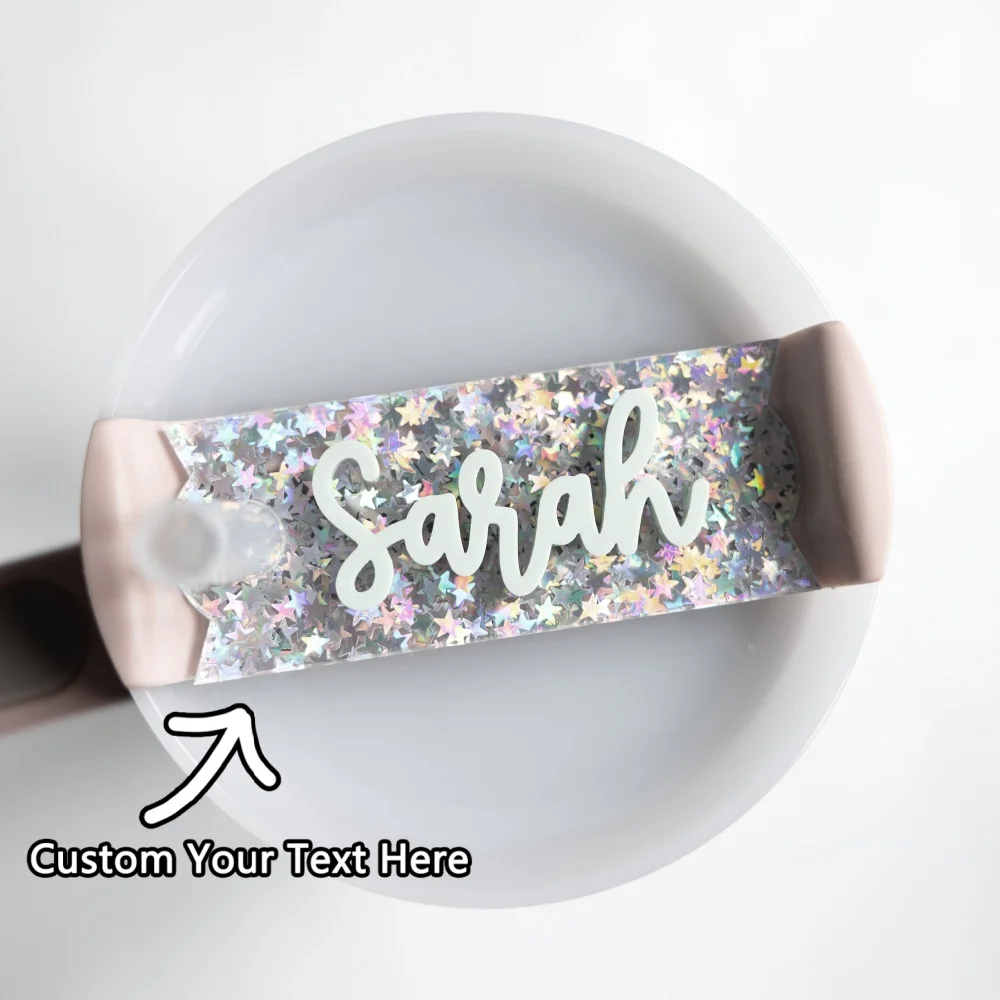 1 amuleto de copa de PMMA personalizado: accesorio de nombre transparente personalizado | Regalo único grabado con láser para uso diario y adolescentes