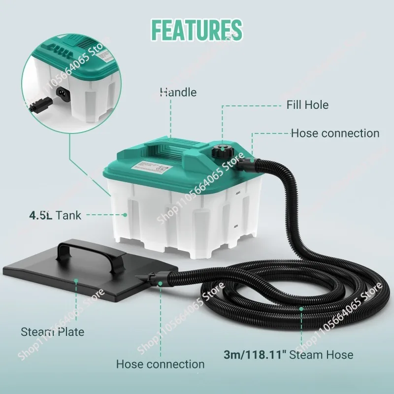 Multifunctional household high-temperature steam engine, wallpaper, high-pressure steam cleaner, washing machine 4.5 liters