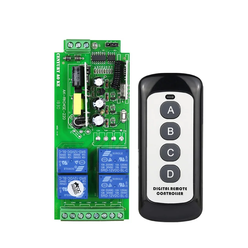 AC110V  220V   RF Wireless Remote Control  Switch System  Receiver  Transmitter 433mhz Stairs/Cabinets/Basement/Street Light