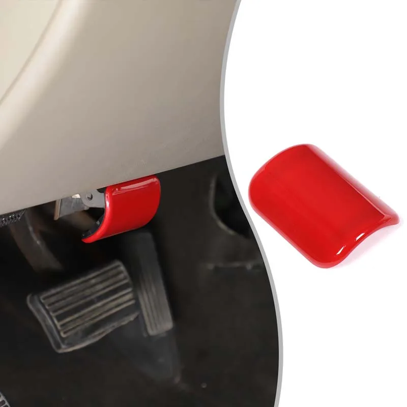 

For Hummer H2 2003-2007 Car Handbrake Release Handle Decorative Cover ABS Red/Carbon Fiber Automotive Interior Accessories