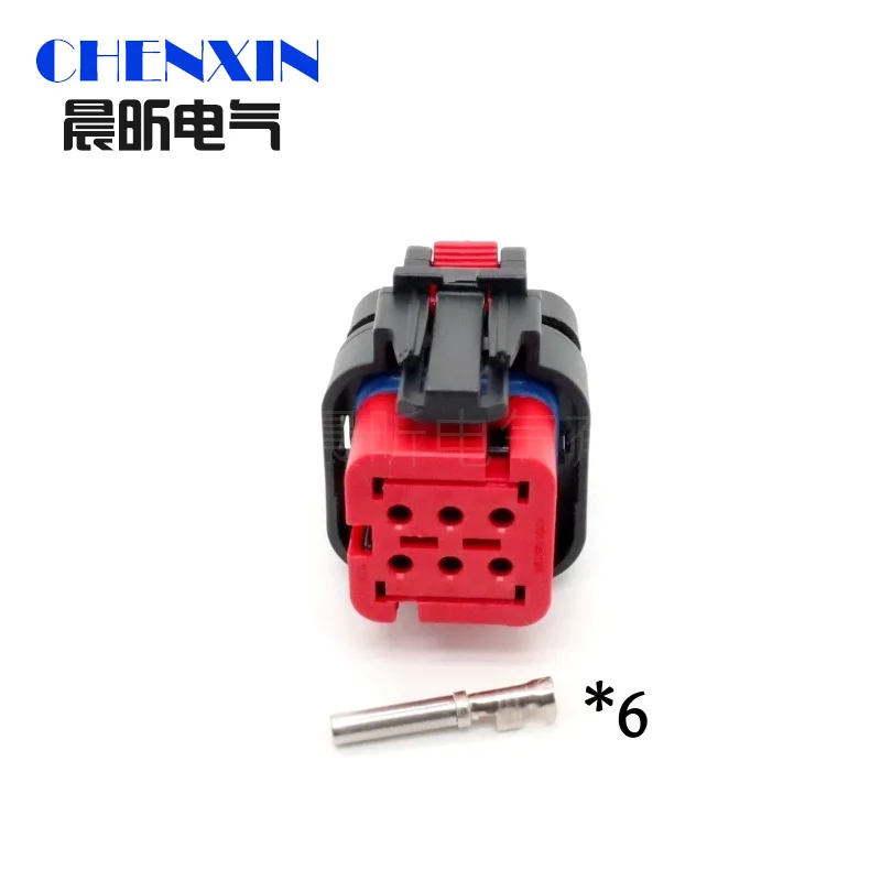 For Carter Excavator  1 set 6 Pin 1.5mm Series male female Auto Waterproof Connector Camshaft Sensor Plug 776434-1 776433-1