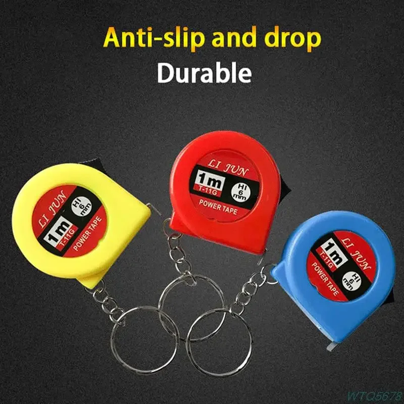 Mini Power Tape Measure Keychain Universal Pull Ruler Metric Tape Measure Retractable 1m Measuring Tape Meter Inch Tailor Tool