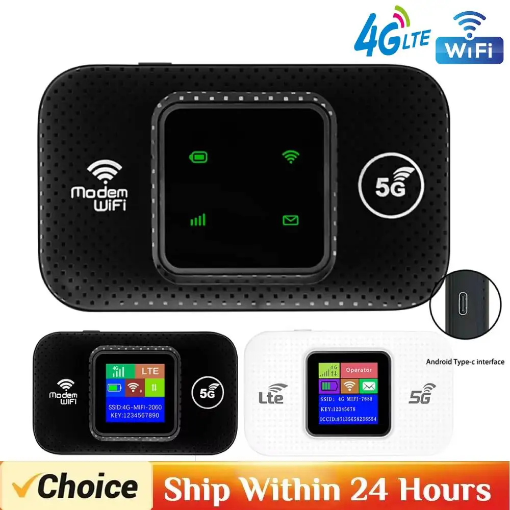 

4G 5G WiFi 6 Мобильный маршрутизатор с точкой доступа Поддержка 10 пользователей со слотом для SIM-карты Беспроводной маршрутизатор 4G Портативная точка доступа Wi-Fi для домашних путешествий