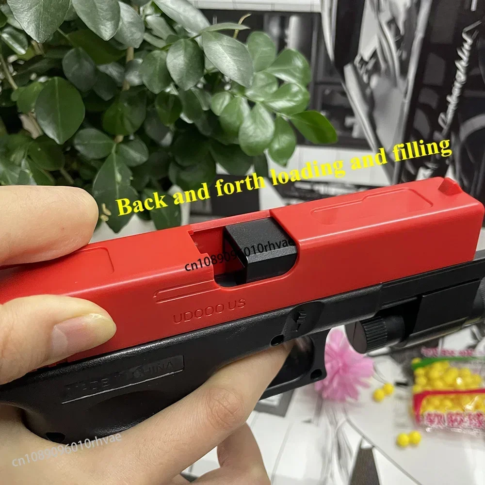 Miękka kula Airsoft Pistol Manual G17 Zabawkowy pistolet Dolny magazynek z laserem Sporty na świeżym powietrzu CS Gra Broń dla dzieci Dorośli Prezent