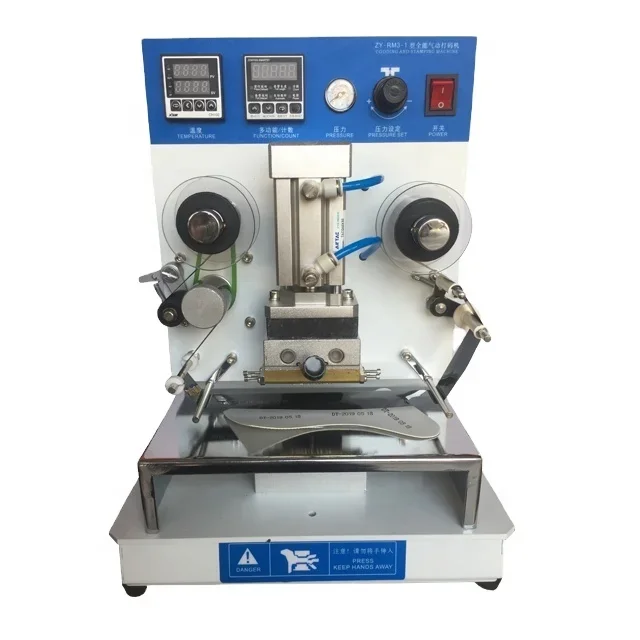 Pneumatic Sole Printing Machine Heavy du ty Shoe Insole Stamping Press Hot Foil Coding System for Footwear Factory