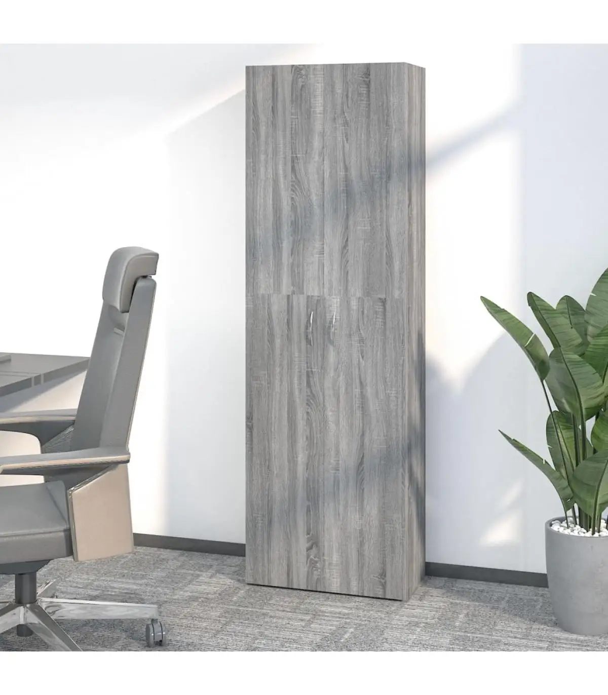 Filing cabinets office cabinet sonoma plywood Gray 60x32x190cm