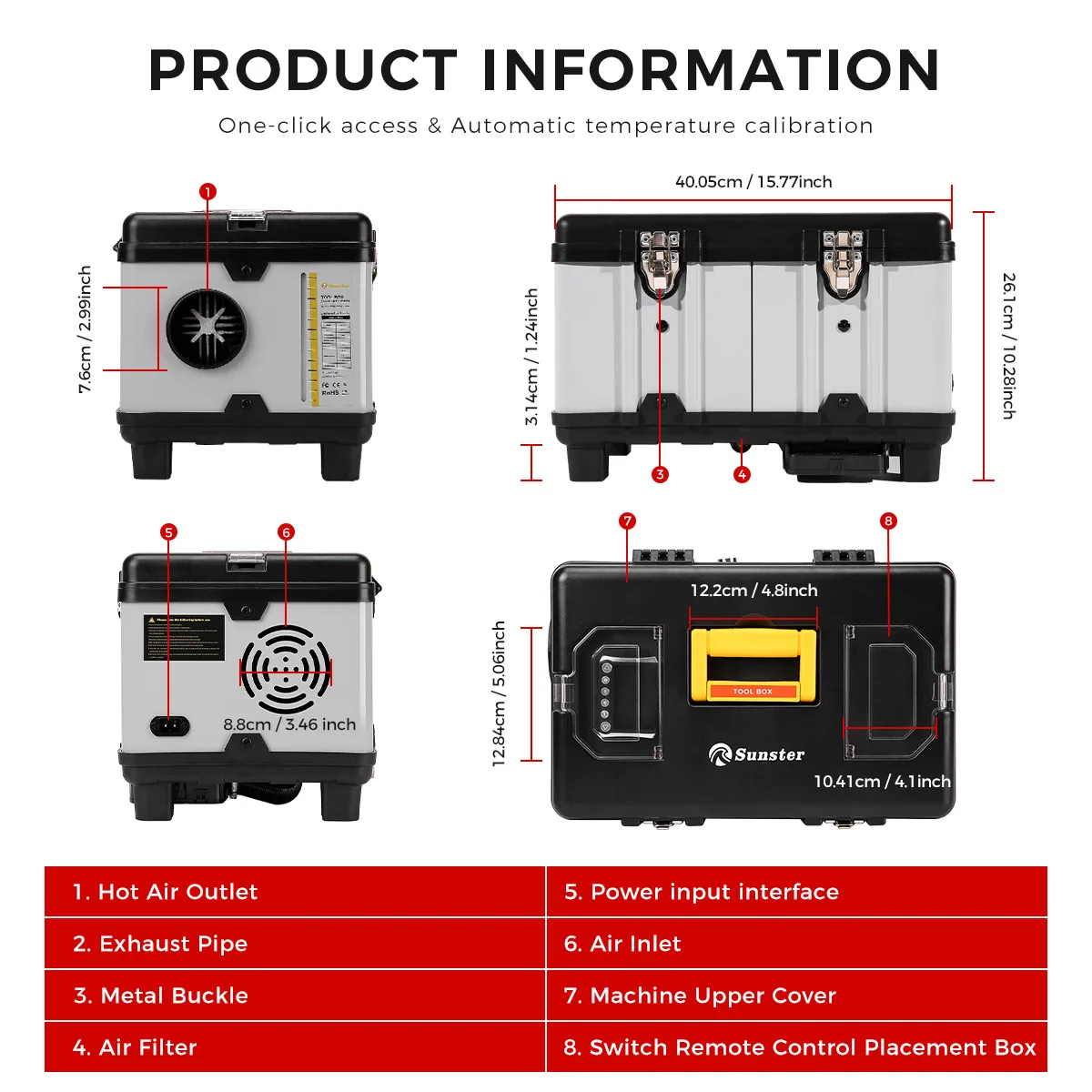 8kW diesel auxiliary heater 110-220V AC and 12/24V DC with high-altitude mode and ventilation mode ultra quiet portable Heater