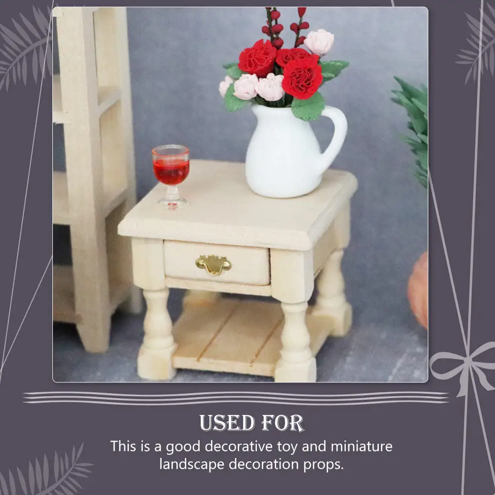 

White Mini Birch Chair for Miniature House Decor Small Room Layout Accent Piece Playhouse Chair Decor Mini Furniture Ornament