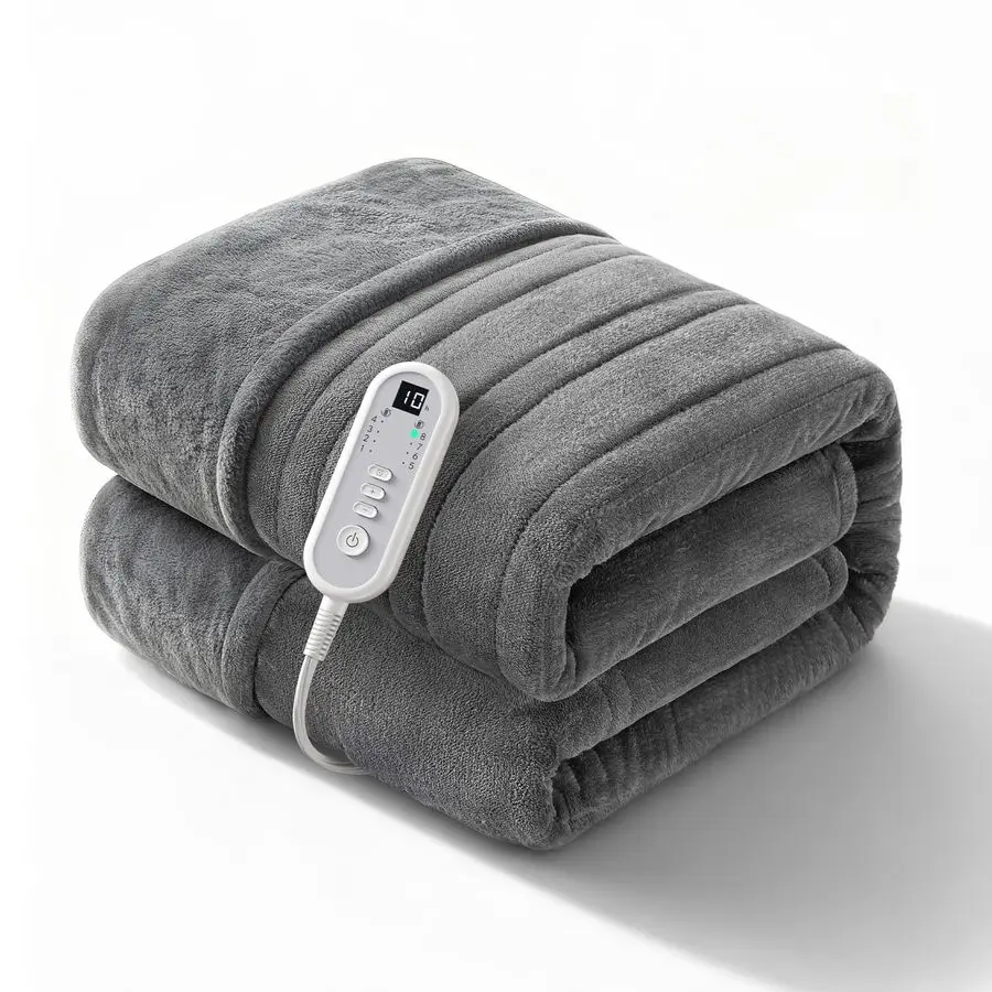 

Blanket Throw, Ultra Soft Flannel Electric Blanket, Consistent amp Even Heating, Heated Throw with 8 Heat Levels 8Hour Auto Off,