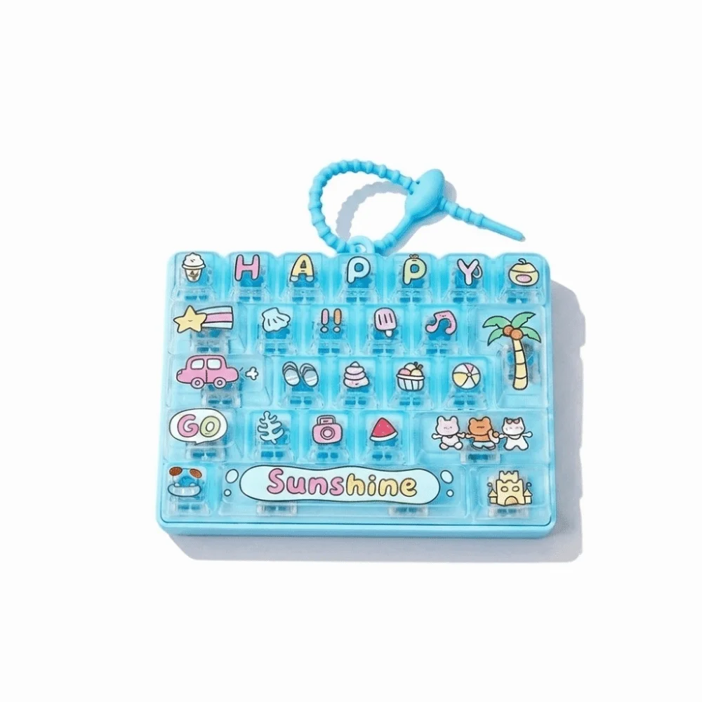 26-Key Decompression Button Portable Soft Comfortable Material Mini Keyboard Pendant Smooth Pressing Touch Safe Polished Edges